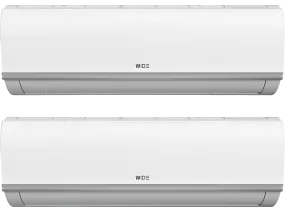 Aire acondicionado Split 2 x 1 - Wide WDS12IUL3ECO-R32-I, WD2MS14912IULECOR32, 2000 3000fg/h, Inverter, Bomba calor