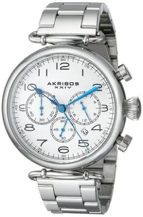 Akribos XxivGrandiose Silver Dial Chronograph Men's Watch AK764SS