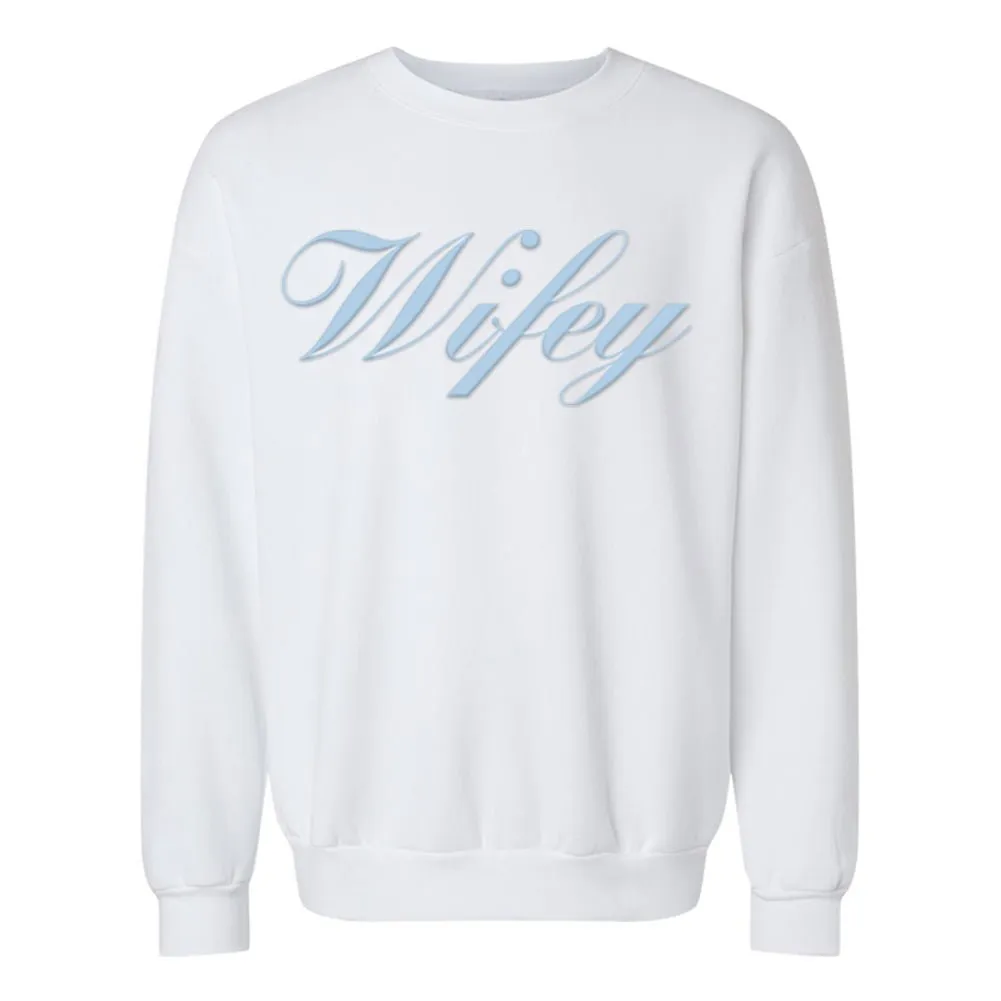 American Apparel 'Wifey' PUFF Crewneck Sweatshirt