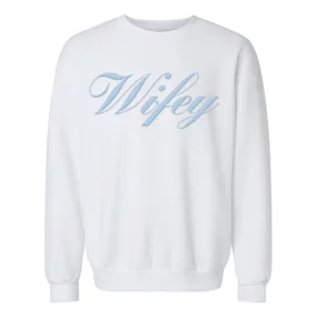 American Apparel 'Wifey' PUFF Crewneck Sweatshirt