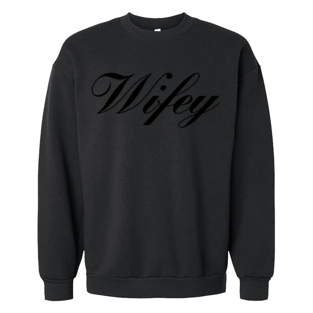 American Apparel 'Wifey' PUFF Crewneck Sweatshirt