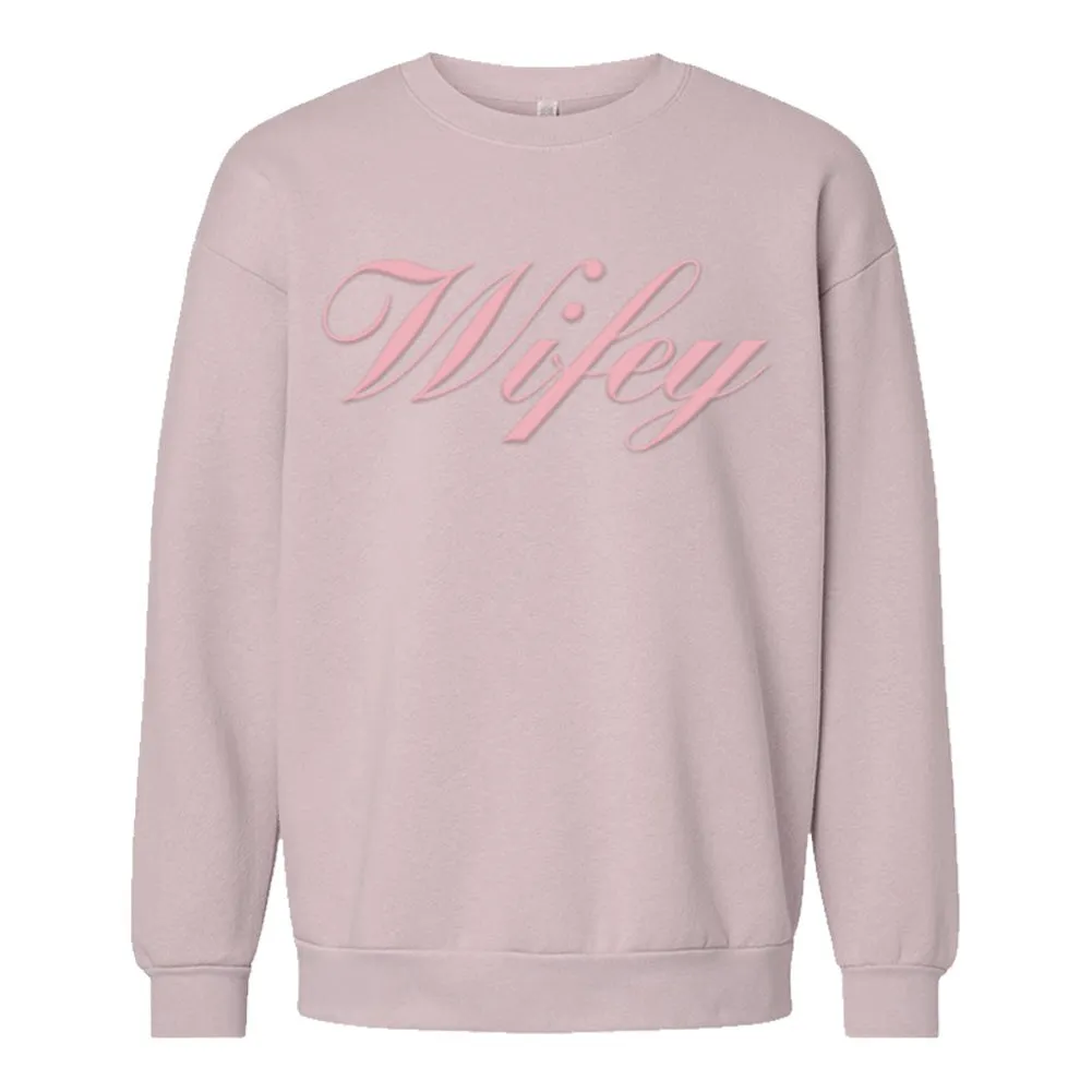 American Apparel 'Wifey' PUFF Crewneck Sweatshirt