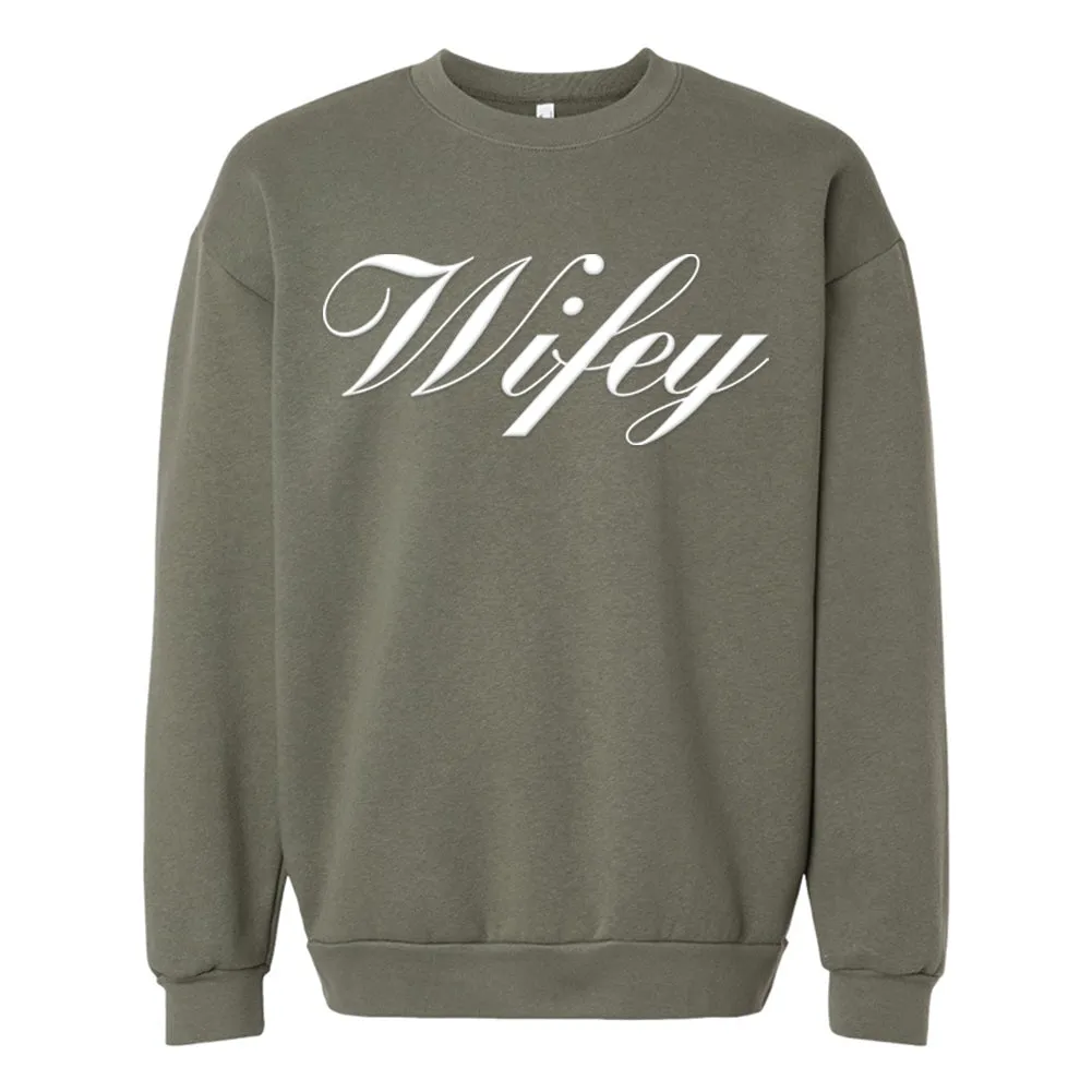 American Apparel 'Wifey' PUFF Crewneck Sweatshirt