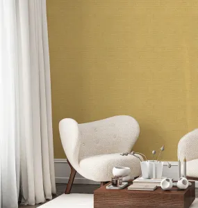 Ashsa in Mustard Commercial Vinyl Wallcovering