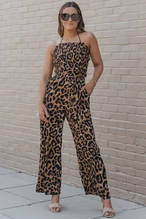 Backless Wide Leg Jumpsuit