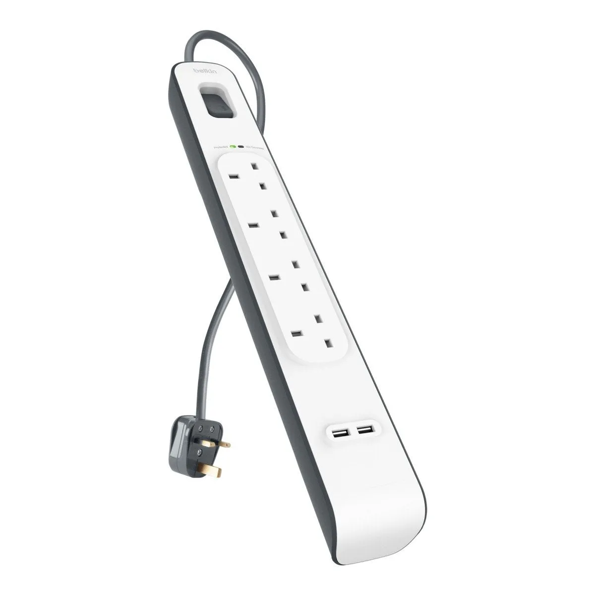 Belkin 4-Way With 2 USB Ports Surge Protector Plus BSV401sa2M