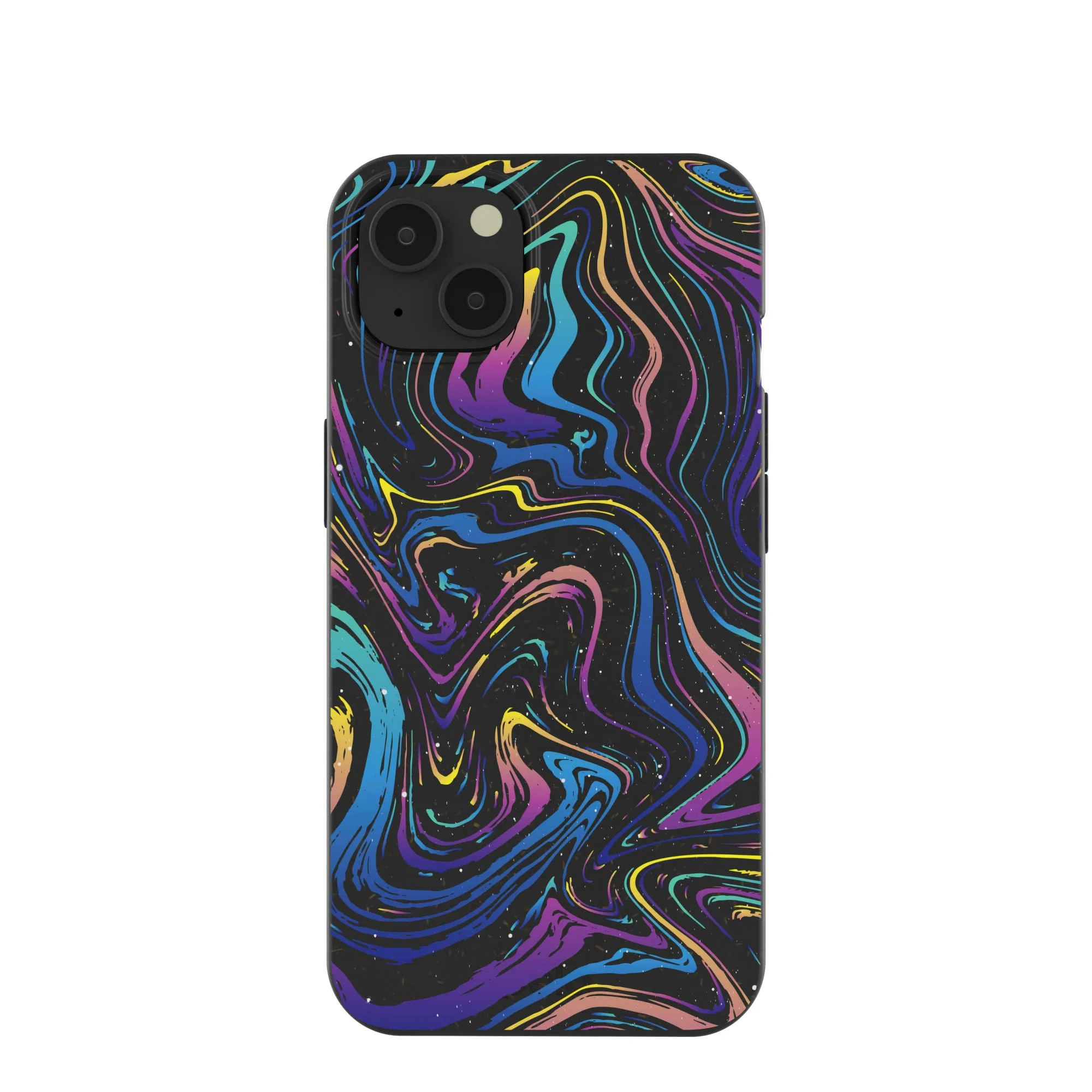 Black Galaxy Swirls iPhone 13 Case