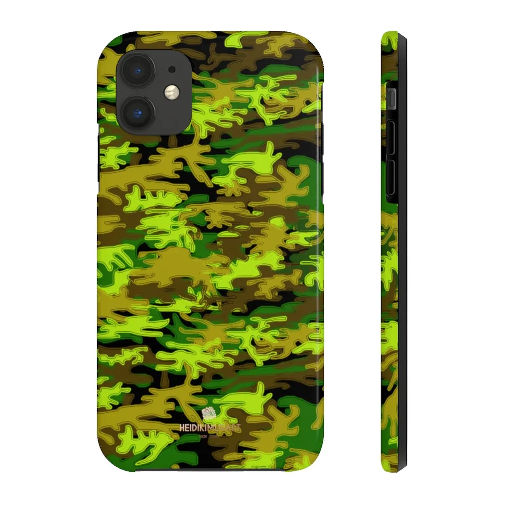 Black Green Camo iPhone Case, Camouflage Case Mate Tough Samsung Galaxy Phone Cases