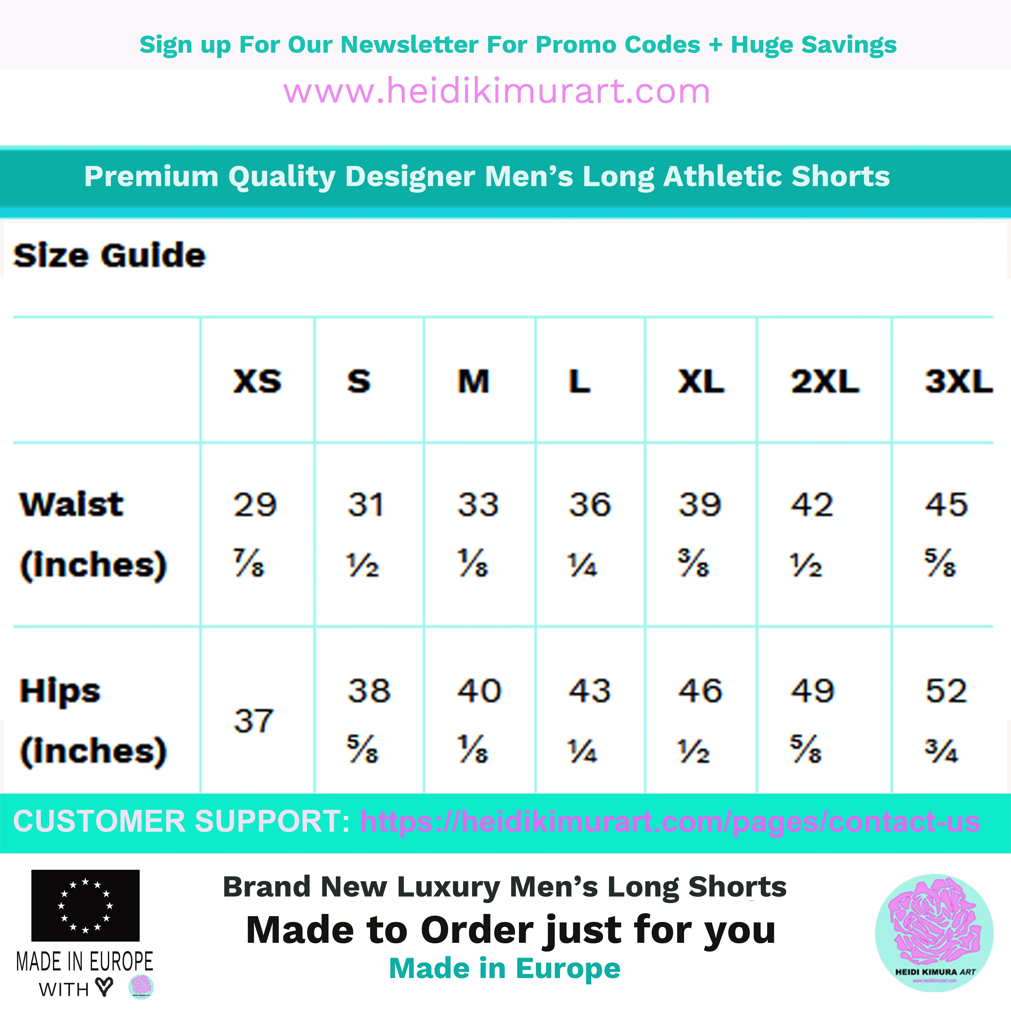 Black White Stars Men's Shorts, Premium Athletic Long Shorts w/ Pockets- Made in USA/EU