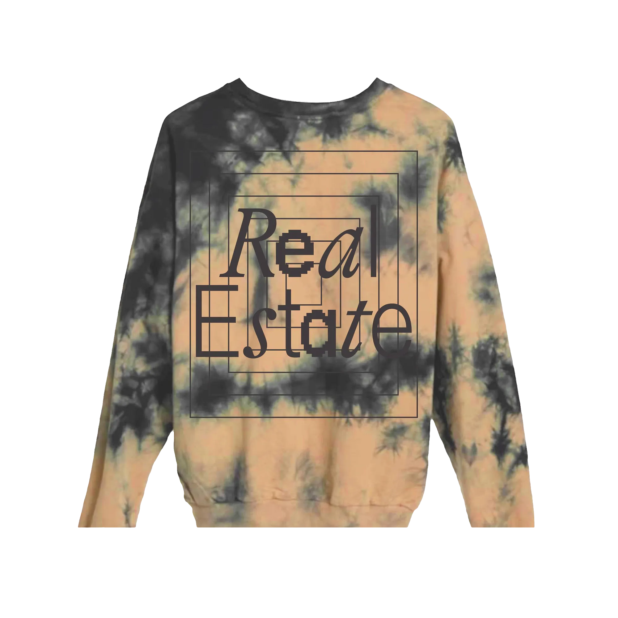 Black/Orange Tie Dye Crewneck