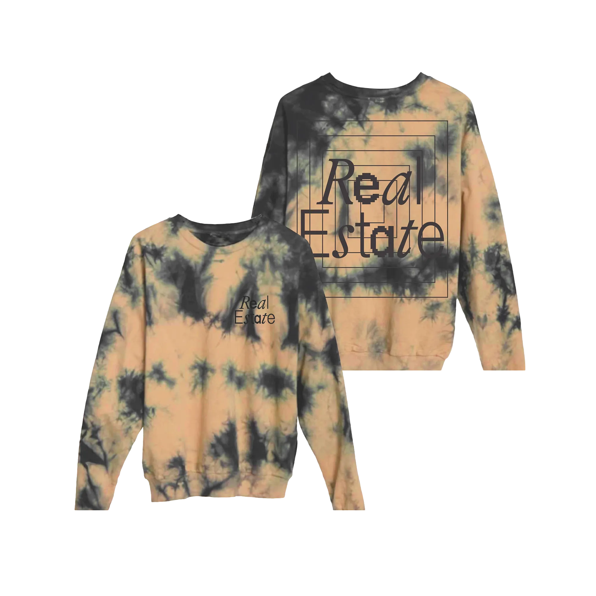 Black/Orange Tie Dye Crewneck