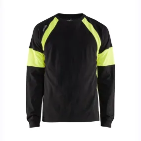 Blaklader 3520 Long Sleeved T-Shirt with Hi-Vis Panels