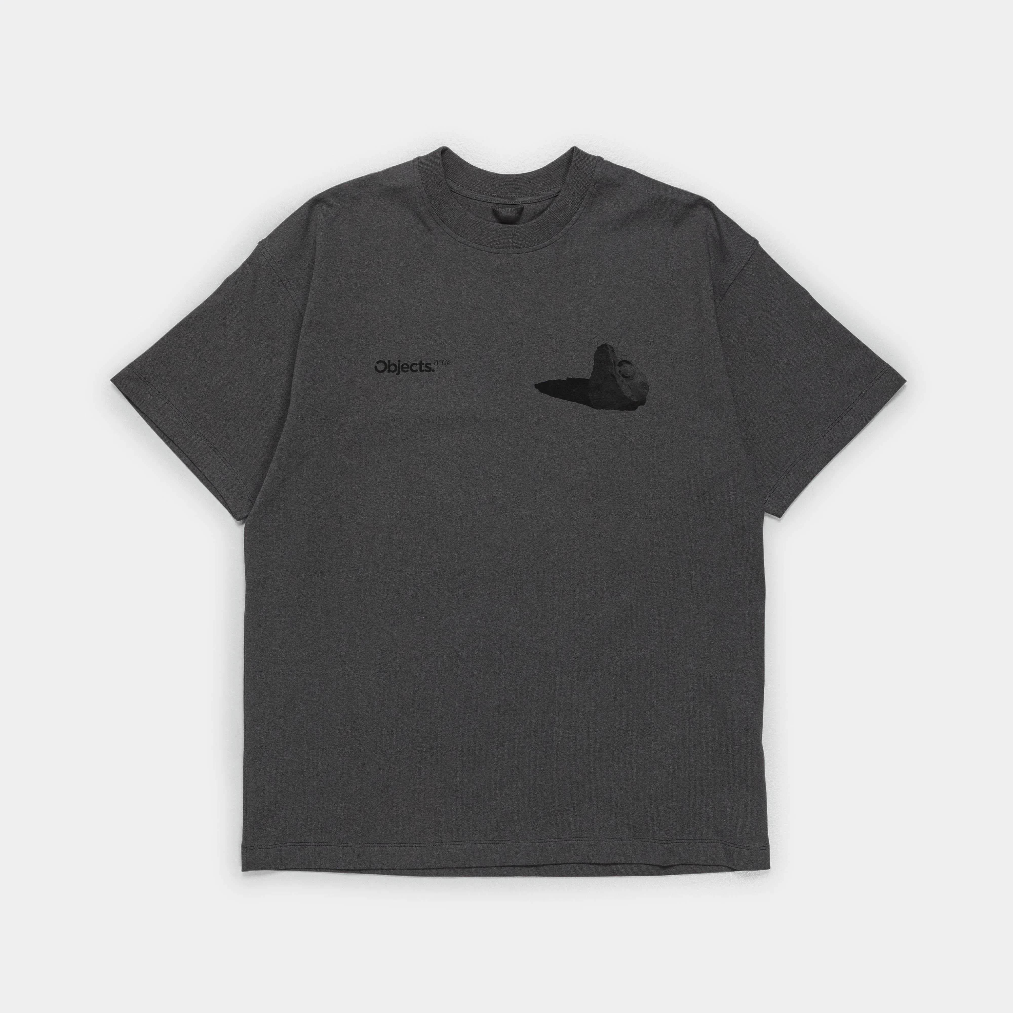 Boulder Print SS T-Shirt - Anthracite