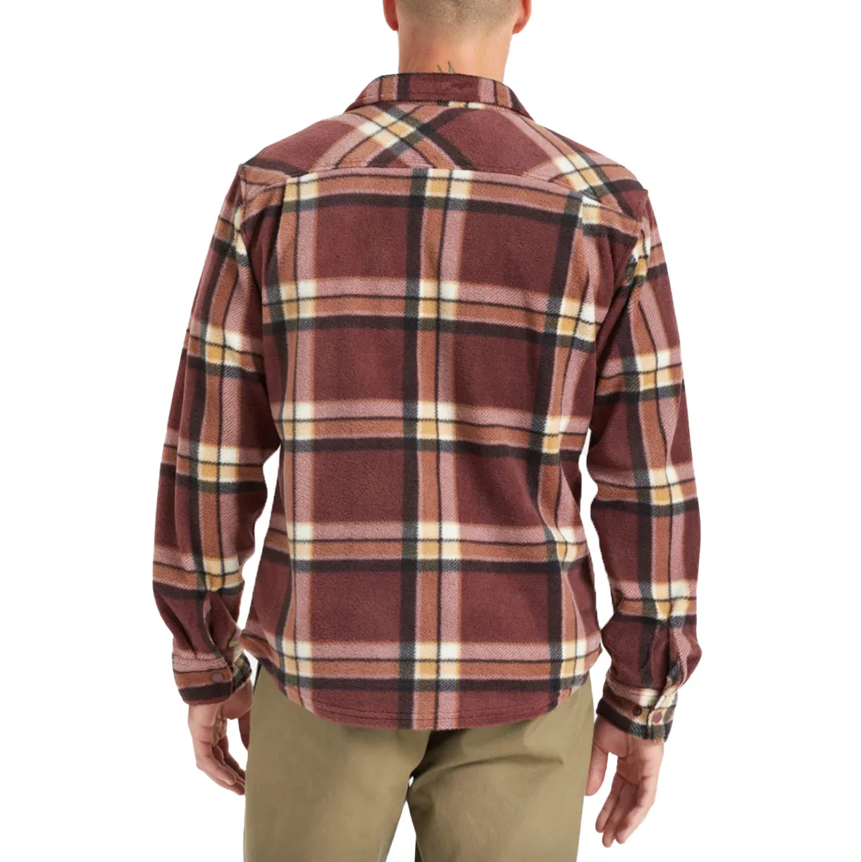 BOWERY L/S ARCTIC STRETCH FLEECE MAHOGANY PLAID