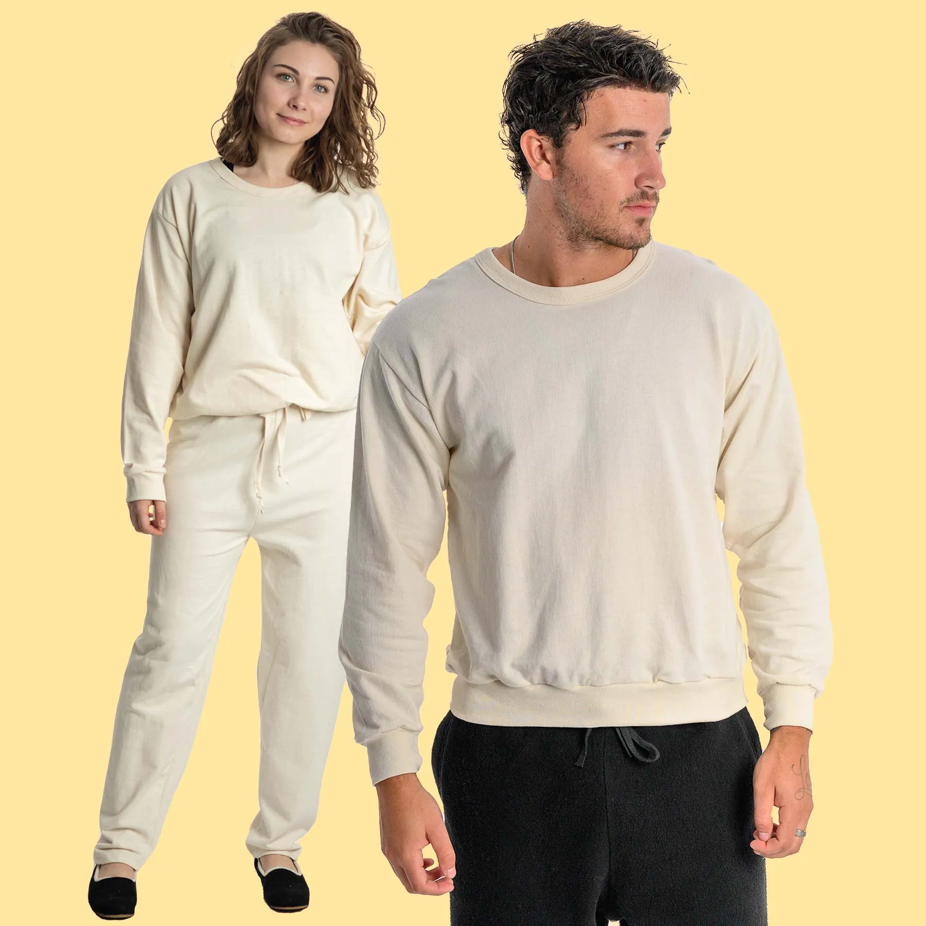 CALIFORNIA 100% Organic Cotton Light Sweatshirt (Grown & Made in USA) (Unisex)