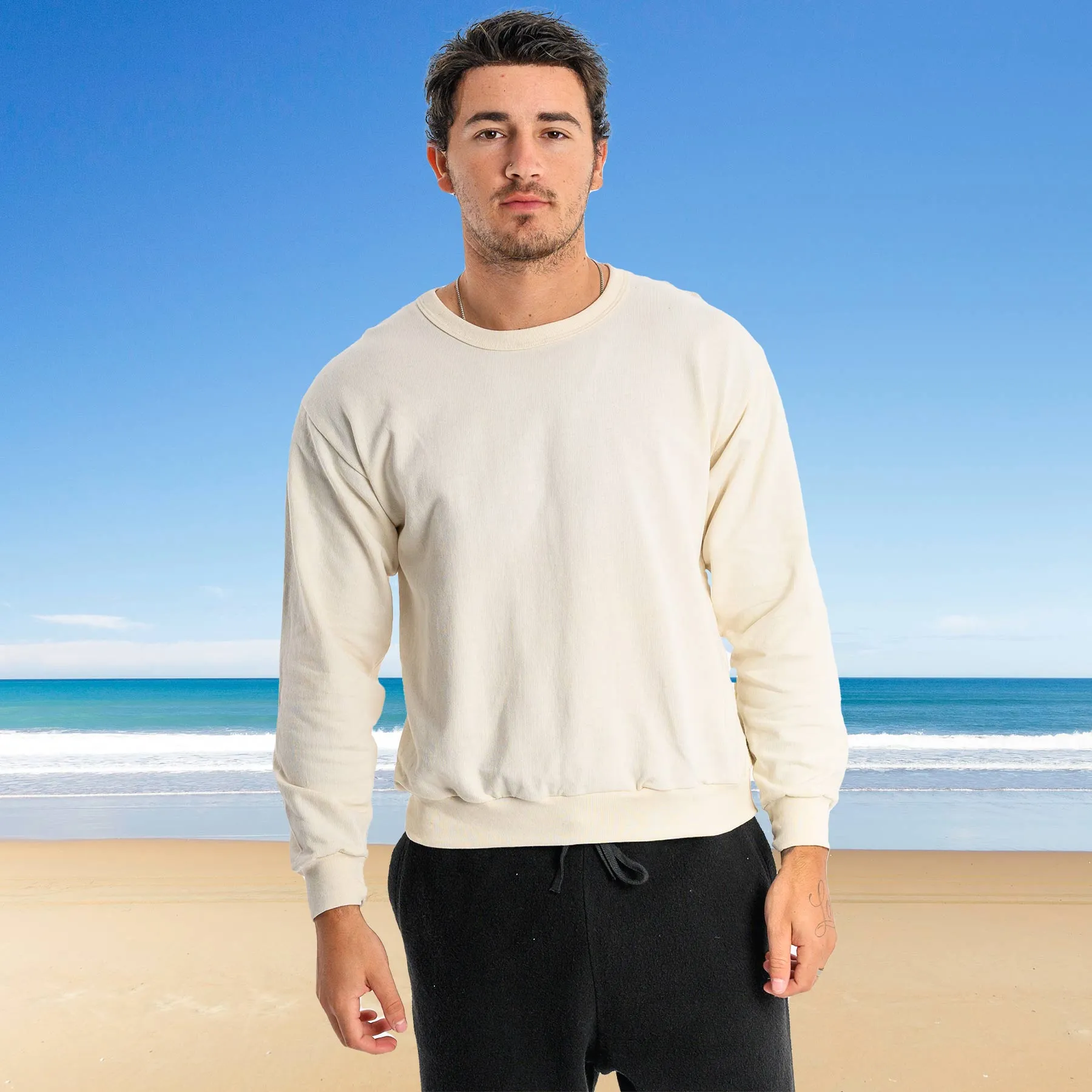 CALIFORNIA 100% Organic Cotton Light Sweatshirt (Grown & Made in USA) (Unisex)