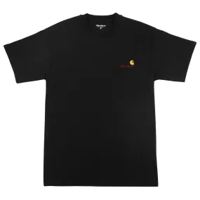 Carhartt WIP American Script T Shirt - Black