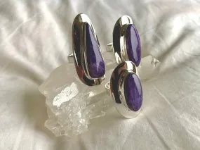 Charoite Dinah Rings (US 9.5 & 8)