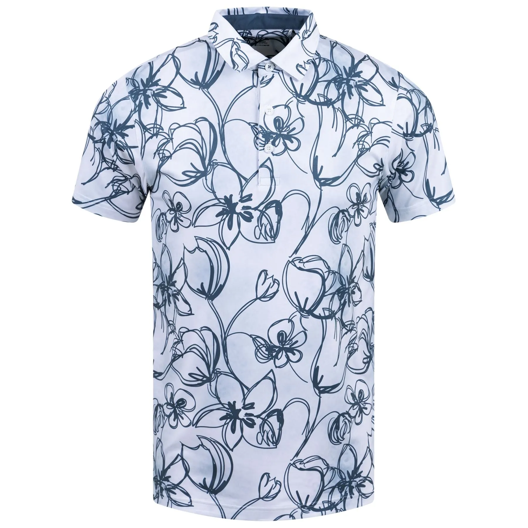 Cloudspun Stems Polo Bight White/Evening Sky - SS23