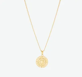 Compass Pendant Necklace | Gold