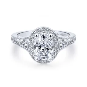 Cortlandt Oval Engagement Ring Setting