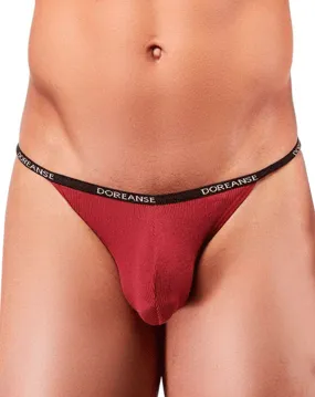 Doreanse 1330 Ribbed Modal T-Thong Modal Bordeaux