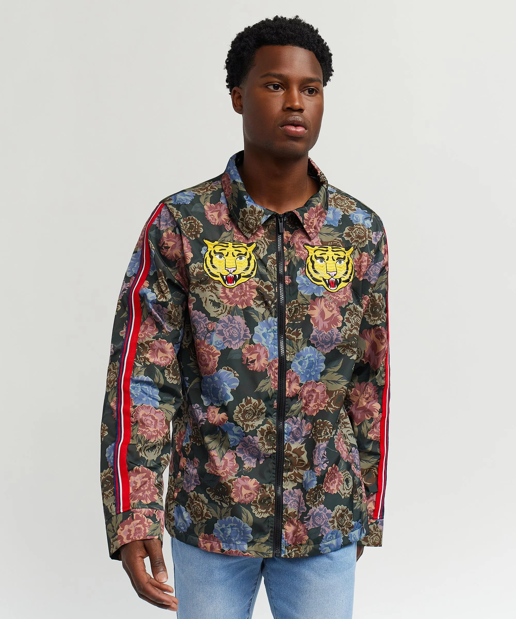 Fearless Tape Trip Nylon Allover Print Jacket