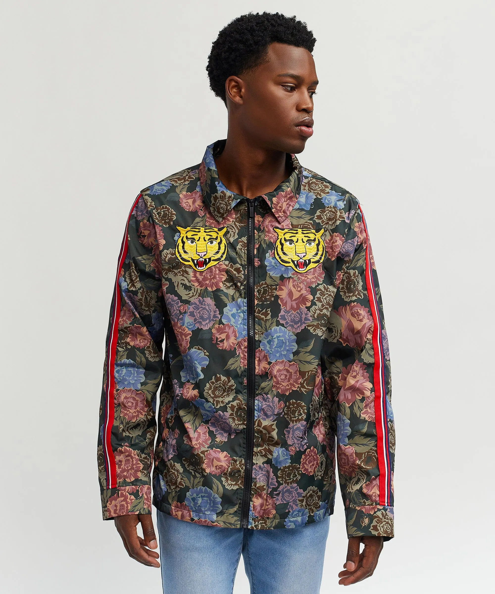 Fearless Tape Trip Nylon Allover Print Jacket