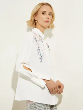 Fleur Emboldened Crepe de Chine Blouse