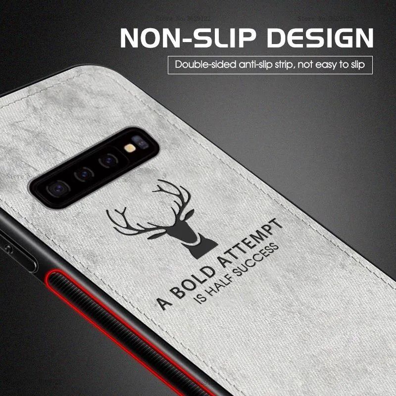 Galaxy S10 Deer Pattern Inspirational Soft Case