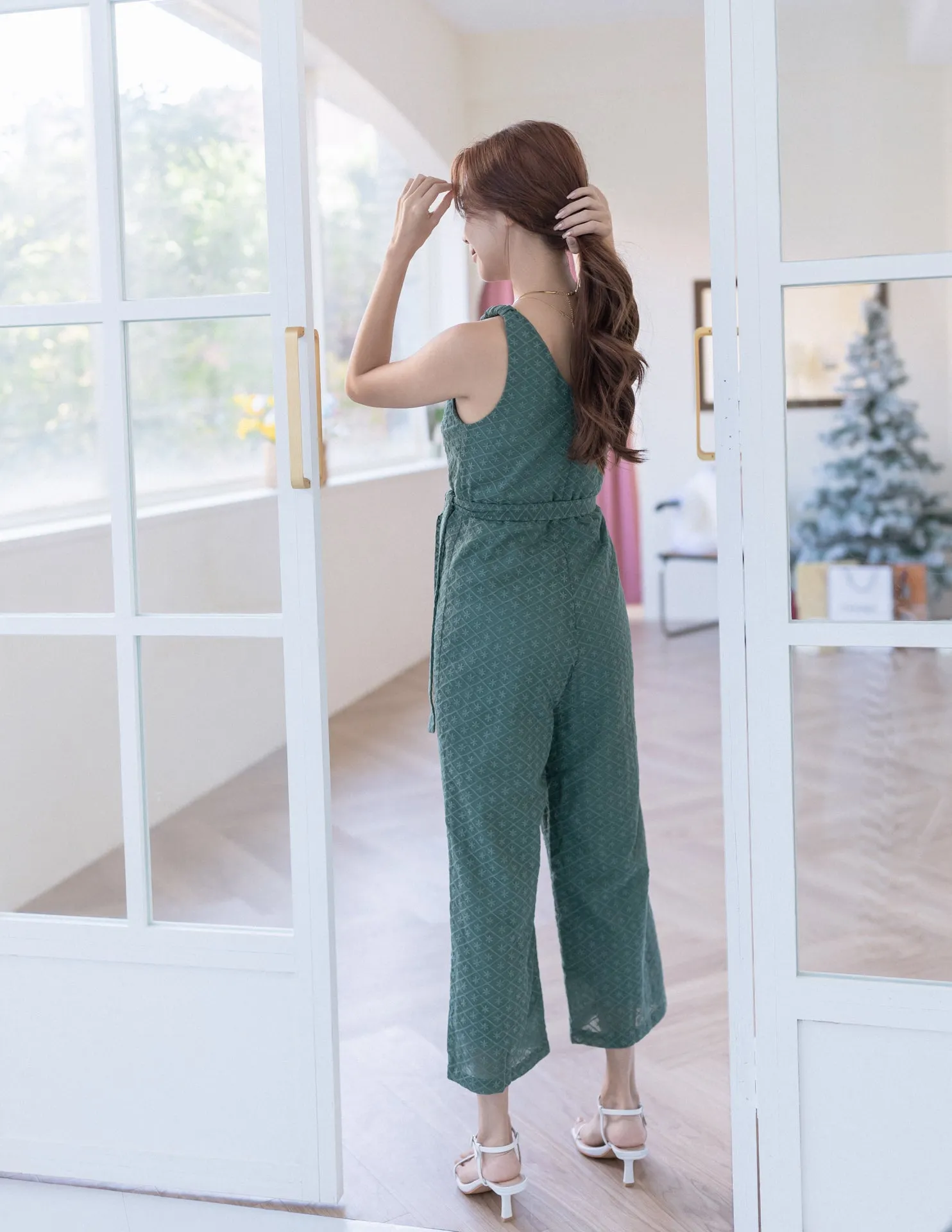 Genevieve Jumpsuit in Forest