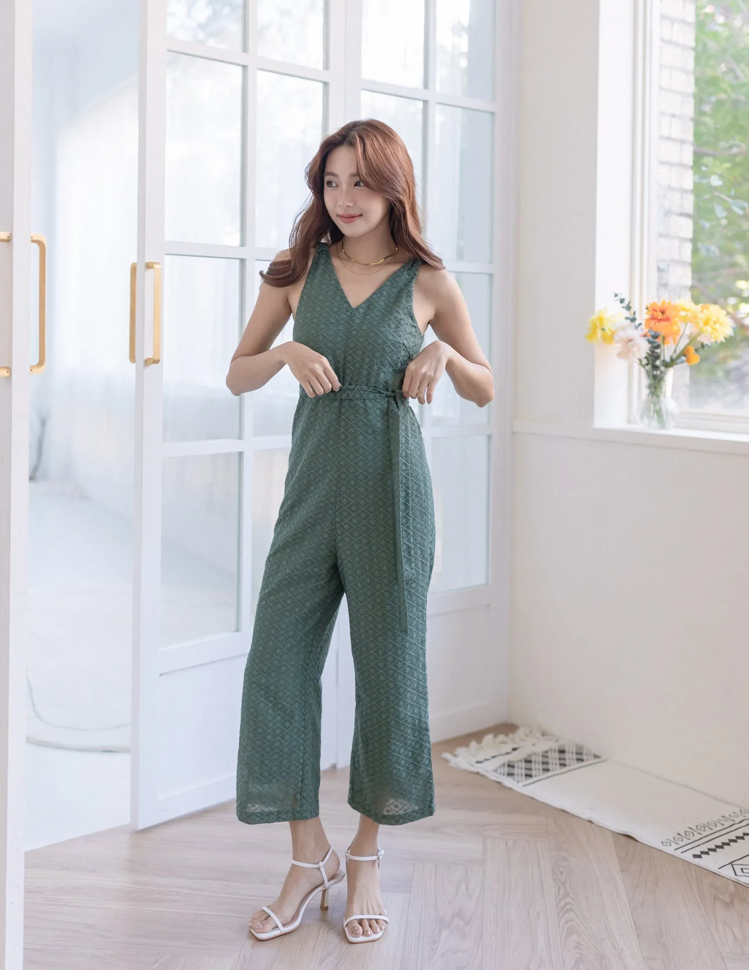 Genevieve Jumpsuit in Forest