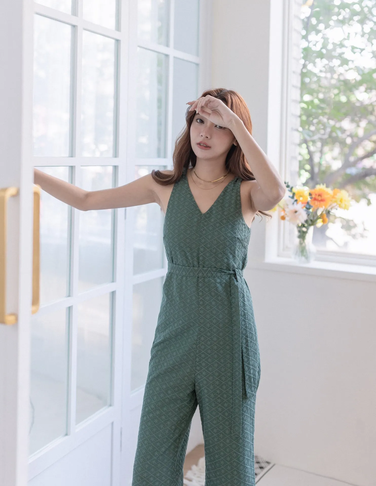 Genevieve Jumpsuit in Forest