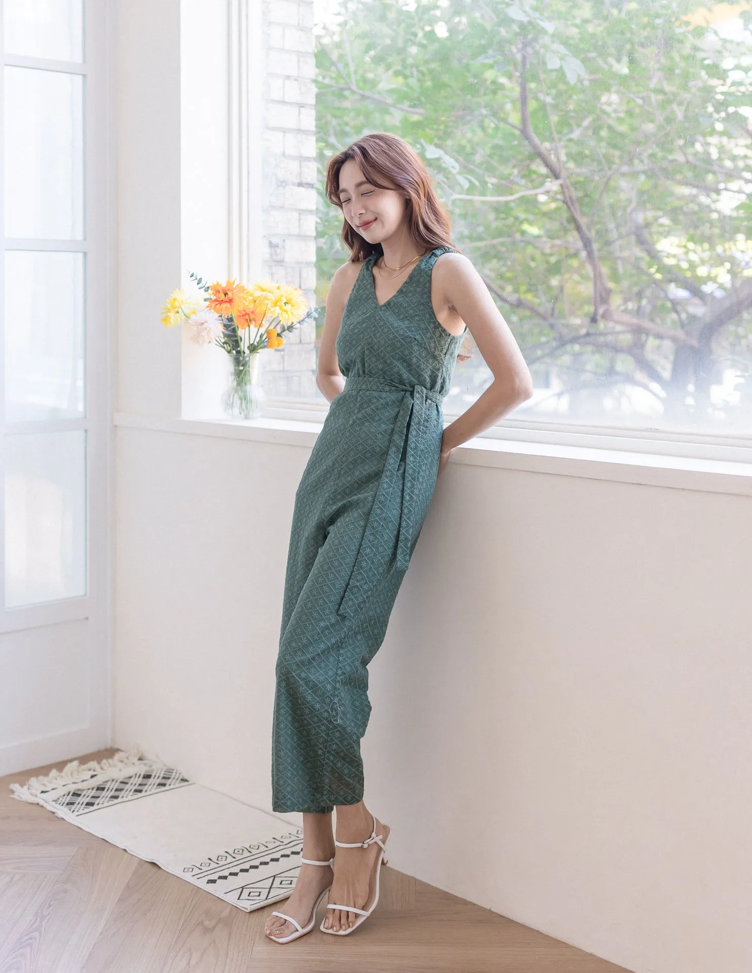 Genevieve Jumpsuit in Forest