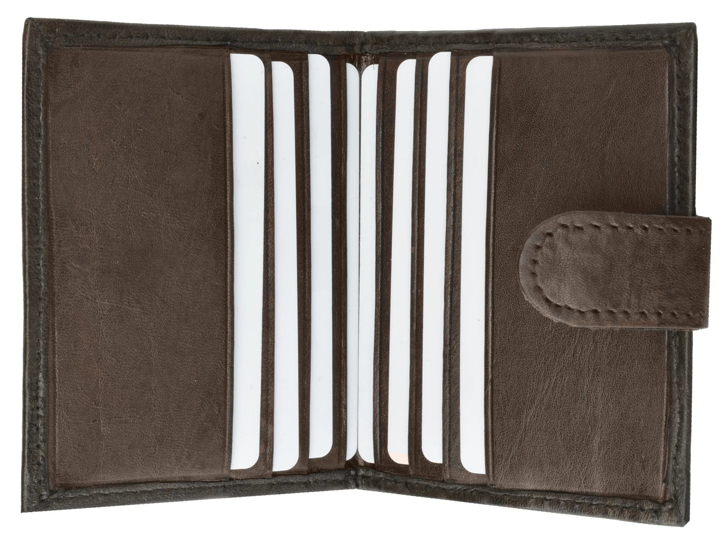 Genuine Leather Secure Snap Enclosure Wallet