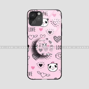 Glass Case With Pink Panda