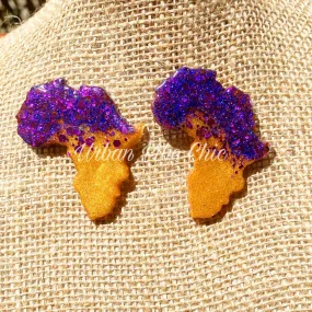 Golden Hour Acrylic African Stud Earrings