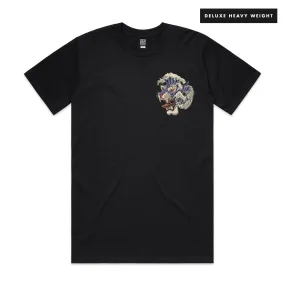 GREAT NAZARE - BLACK POCKET T-SHIRT - DELUXE HEAVY