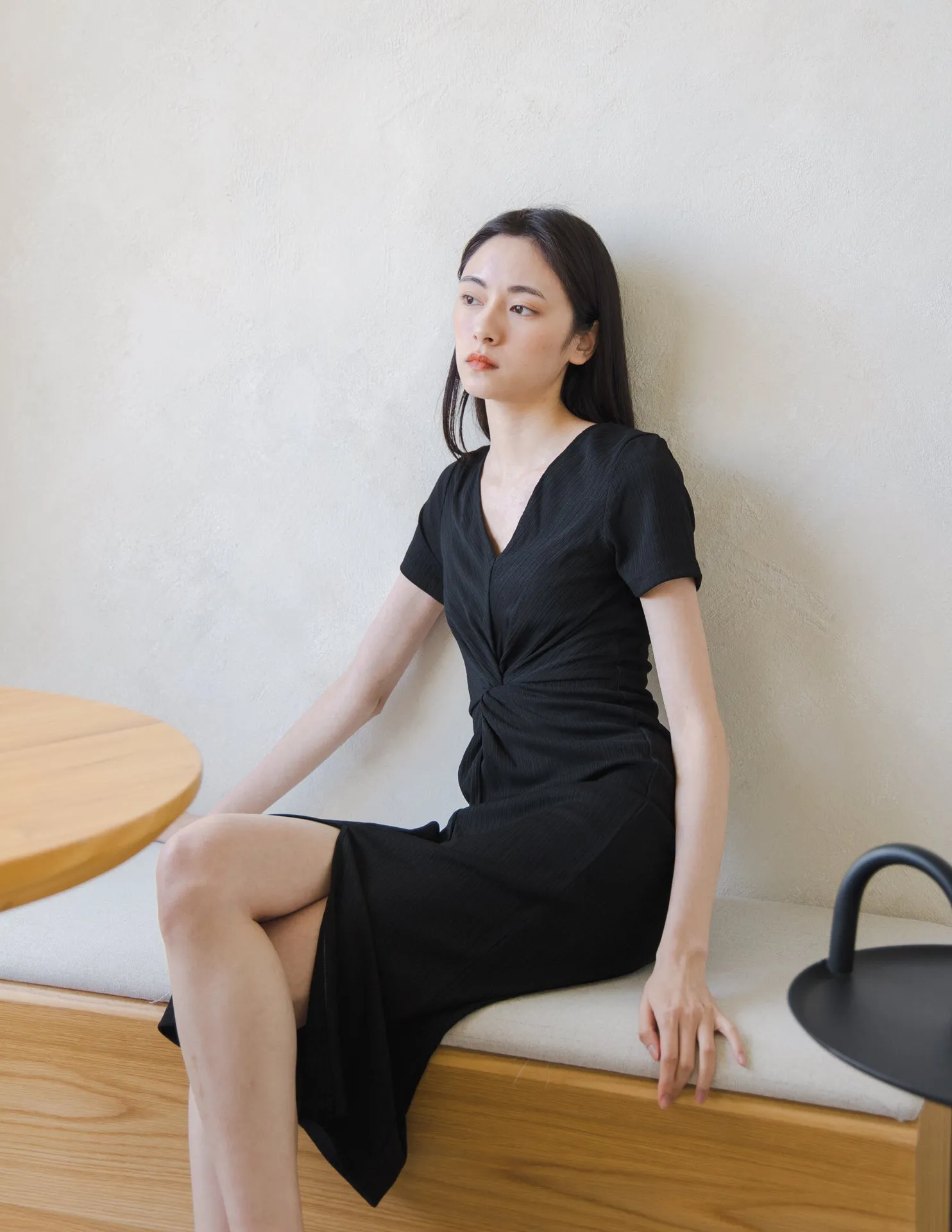 Mae Midi Dress in Black