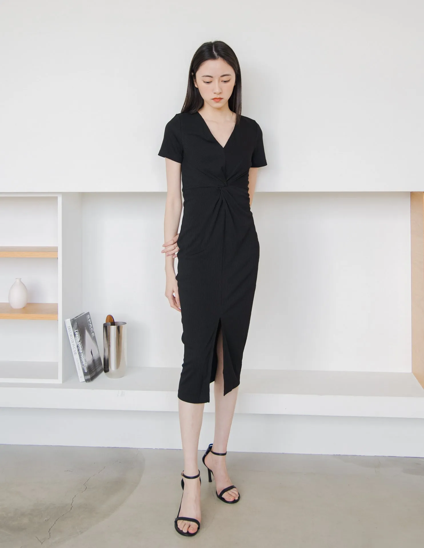 Mae Midi Dress in Black