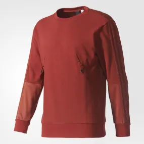 Men adidas Pique Crew Sweatshirt Mystery Red  S97429