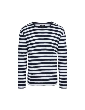 Midi Rib Tobias Long, Navy/White