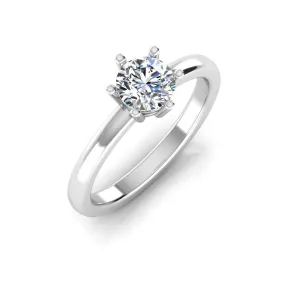 Moissanite Brilliant Solitaire Engagement Ring