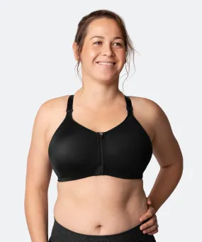 Nursing Sports Bra - Cadenshae Radiance Front Closure Black