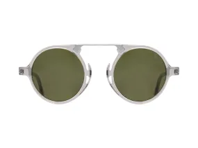 Oxford Grey Crystal & Silver Green Nylon Lens