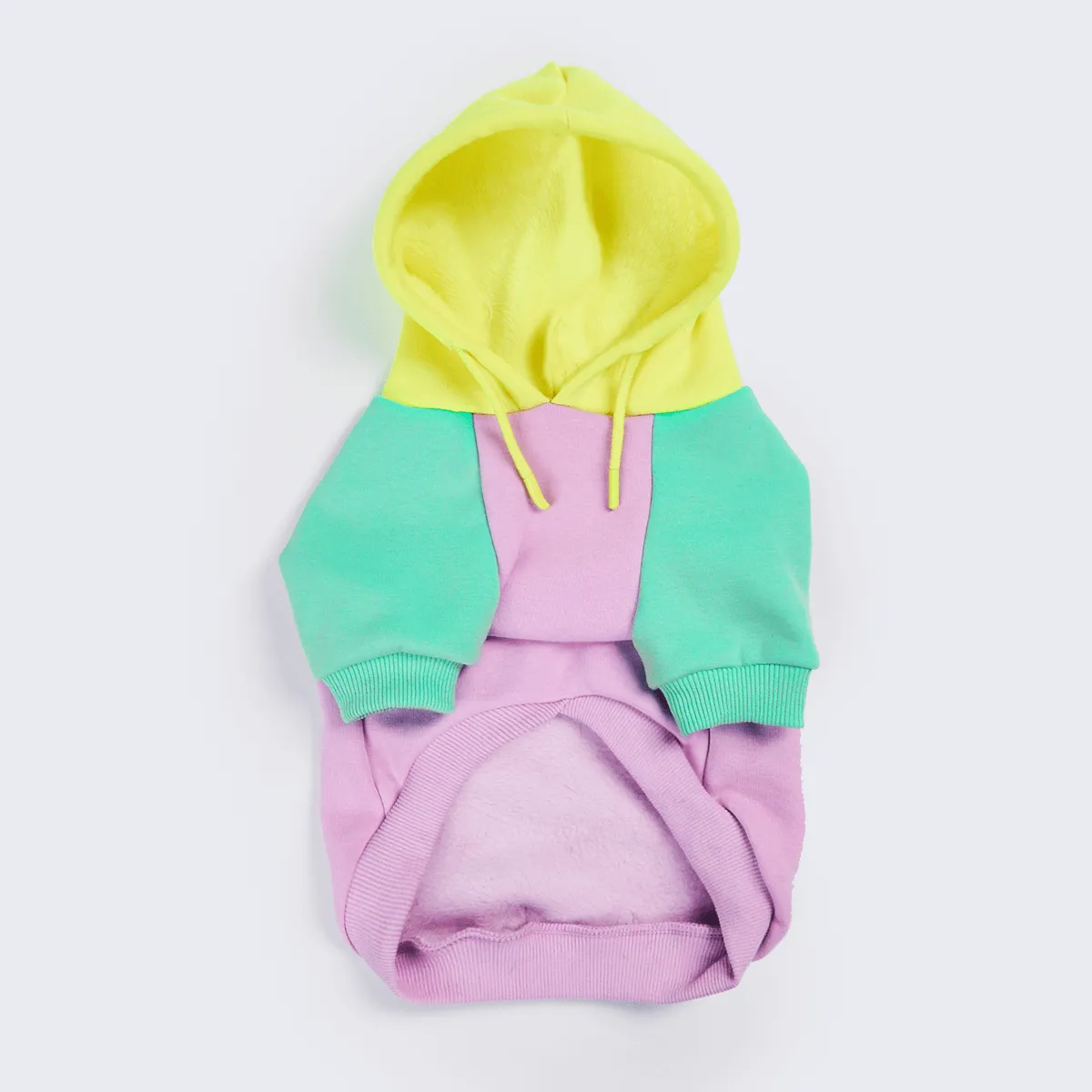 Purple Turquoise Yellow Dog Hoodie