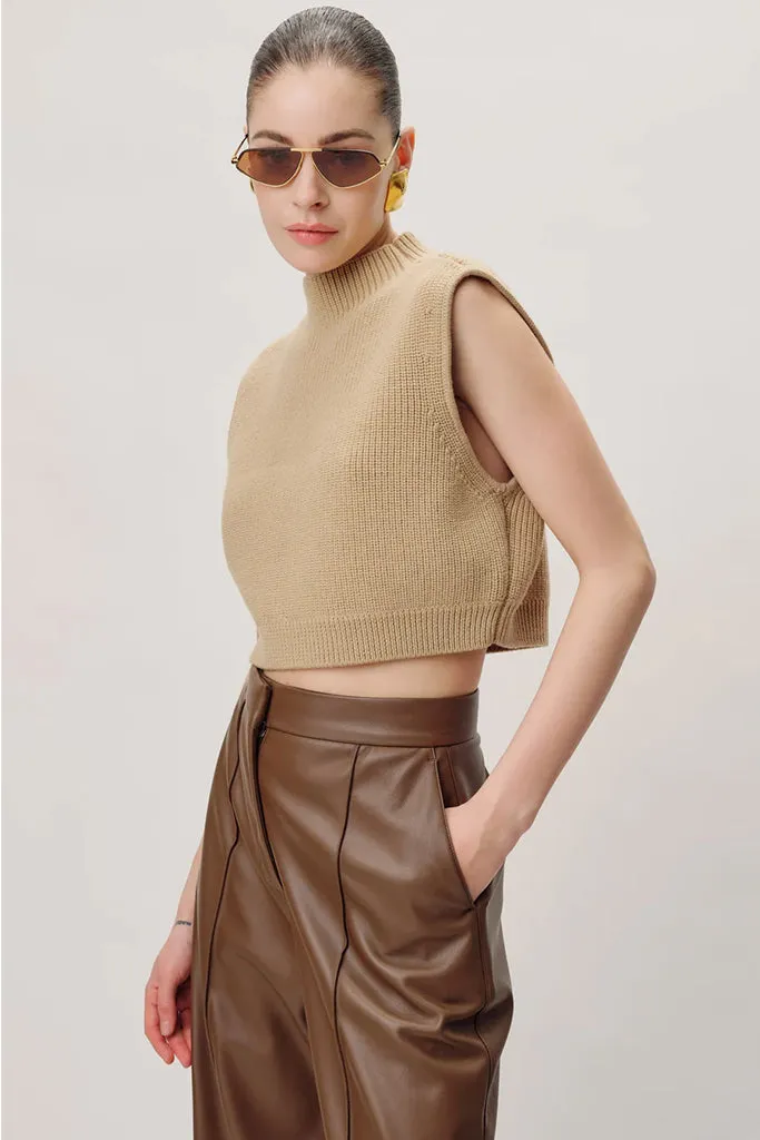 Ronny Kobo - Lumina Knit Top - Sand *FINAL SALE