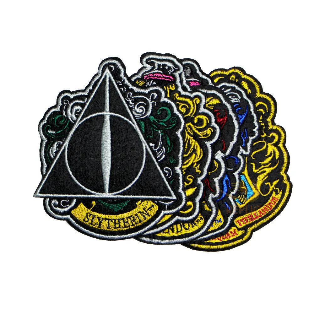 Set of 6 Hogwarts Houses Deluxe Patches/Crests