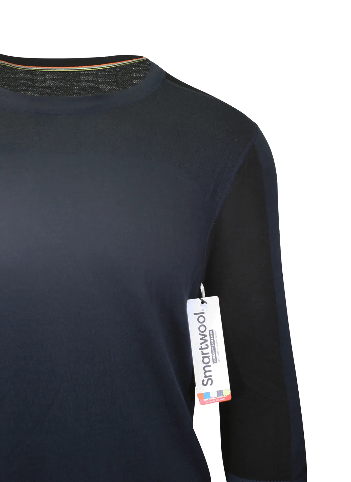 Smartwool Men's Deep Navy Base Layer Intraknit Merino Colorblock Crew (S01)