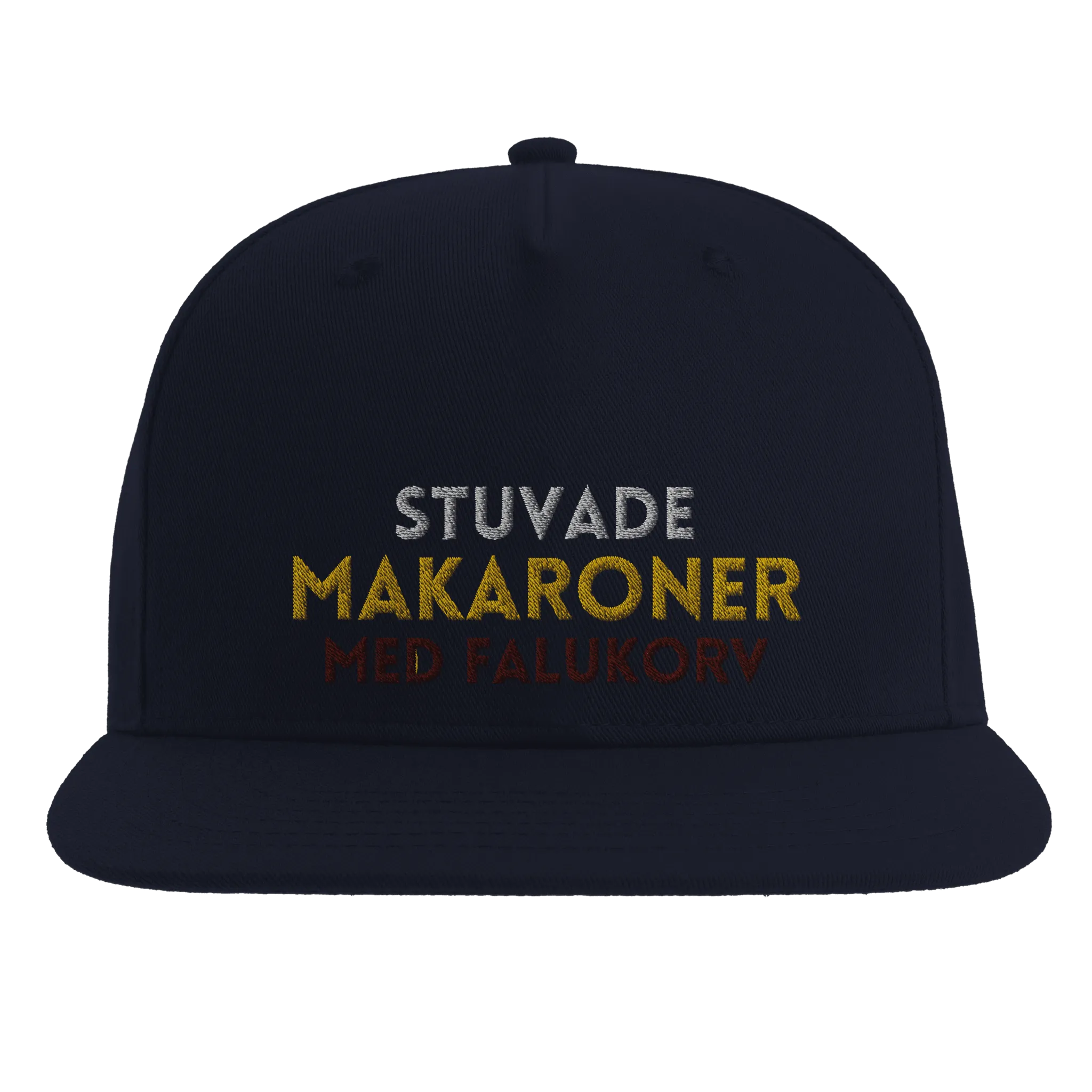 Stuvade makaroner med falukorv - Snapback-keps